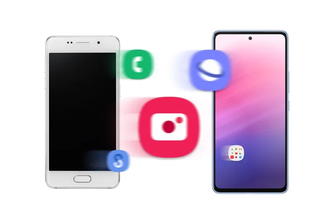 異なるOSからでも、Galaxyなら大切なデータを簡単スピーディーに移行可能。